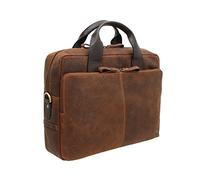VISCONTI Toscana Collection Distressed Oiled Leather Laptop Bag - HUGO 13 TC82
