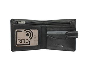 VISCONTI Tuscany Collection MASSA Leather Wallet with RFID Protection TSC41 Black