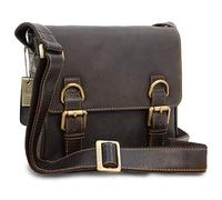 VISCONTI - Women's Leather Cross Body Bag - Small Messenger Bag - Multiple Pockets - Adjustable Shoulder Strap - 16012 Rumba - Oil Brown