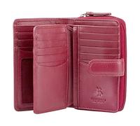 VISCONTI Womens Real Soft Leather Medium 18 Card RFID Gift Boxed Purse Fuscia
