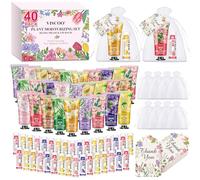 VISCOO 40 Sets Hand Cream Bulk and Lip Balm Bulk Gifts, Stocking Stuffers for Women Teengirls, Christmas Gifts,Bridesmaid Gifts for Guests with Thank You Card Organza Bags,Thank You Gifts, Small Gifts