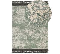 Viscose Area Rug 160 x 230 cm Green and Beige AKARSU