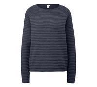 Viscose Blend Structured Pattern Top for Women QS Bleu M
