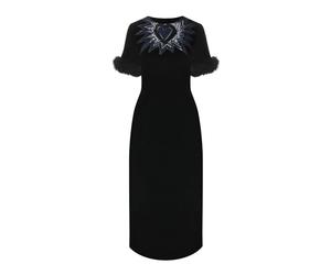 Viscose Cocktail Dress - female - Fendi - Midi Dresses - Black - 2XS - Dresses 2XS