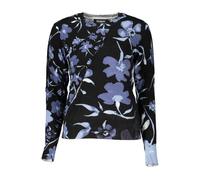 Viscose Crew Neck Jumper with Printed Logo Detail S