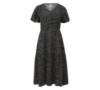 Viscose Dress with All-Over Print for Women QS Gris 42