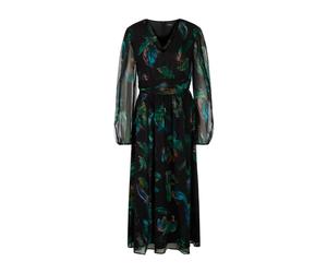 Viscose Dress with Feather Print- female- Marc Cain- Midi Dresses- Multicolor- S- Dresses S
