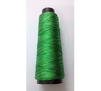 Viscose Rayon Art Silk Thread Yarn - 175+ Yards - Embroidery Crochet Knitting Lace Jewelry Trim (Pigment Green)