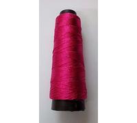 Viscose Rayon Art Silk Thread Yarn - 175+ Yards - Embroidery Crochet Knitting Lace Jewelry Trim (Ruby Pink)
