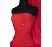 Viscose Rayon Lycra Jersey Fabric | Soft & Stretchy Ringspun Dressmaking Material | 150 cm Wide | Sold by The Metre | 50+ Colours in Stock | by Tia Knight (Q300) (Red, 1 Metre)