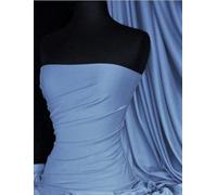 Viscose Rayon Lycra Jersey Fabric | Soft & Stretchy Ringspun Dressmaking Material | 150 cm Wide | Sold by The Metre | 50+ Colours in Stock | by Tia Knight (Q300) (Steel Blue, 1 Metre)