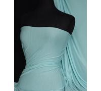 Viscose Rayon Lycra Jersey Fabric | Soft & Stretchy Ringspun Dressmaking Material | 150 cm Wide | Sold by The Metre | 50+ Colours in Stock | by Tia Knight (Q300) (Minty Blue, 1 Metre)