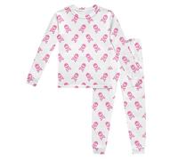 Viscose Toddler Girls Long Sleeve fit 12M-8Y 2pcs Soft Jammies Halloween Costume Halloween Baby Outfit (8-9 Years) Pink