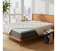 ViscoSoft 3-Inch Memory Foam Mattress Topper Full - Reflex Cooling Gel Pad with Removable Washable Cover - CertiPUR-US & Oeko-TEX Certified
