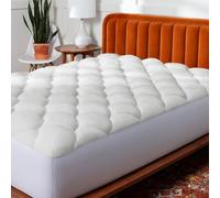 ViscoSoft Copper Pillow Top Twin XL Mattress Pad - Soft Overstuffed Premium Cloud-Like Support - Quilted Fiberfilled Mattress Topper with Deep 18" Pocket for Secured Fit