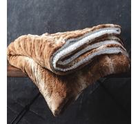 ViscoSoft Faux Fur King/California King 90"x108" Sherpa Luxury Blanket Brown - Shed Free Furry Comforter - Cozy, Soft, Fuzzy Faux Fur Throw Blanket for Couch or Bed