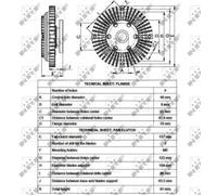 Viscous fan clutch for vehicles with fan (fluid friction coupling) Thermic 49559