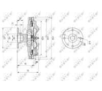 Viscous fan clutch for vehicles with fan (fluid friction coupling) Thermic 49576