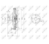 Viscous fan clutch for vehicles with fan (fluid friction coupling) Thermic 49602