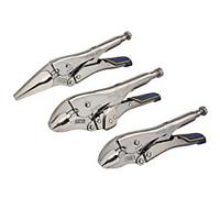 Vise-Grip Fast Release Locking Pliers Set with Plastic Handle T76KBT Steel Silver, Blue, Yellow Pack of 3