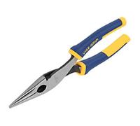Vise-Grip Long Nose Pliers with Plastic Handle 10505504 Hardened Nickel Chrome Steel Grey, Blue, Yellow
