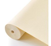 Viseeko EVA Drawer and Shelf Liners for Kitchen Cupboards, 45 cm x 600 cm Non-Slip Mat Kitchen Drawer Liner Waterproof, BPA Free Non-Adhesive for Shelves Wardrobe Fridge Dresser, Cream