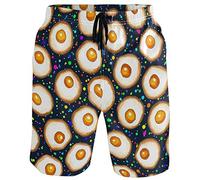 visesunny Fashion Cool Style Men's Beach Shorts Swim Trunks Quick Dry Casual Polyester Swim Shorts with Pockets S-XXL - - Large