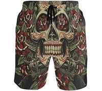 visesunny Fashion Funny Style Men's Beach Shorts Swim Trunks Quick Dry Casual Polyester Swim Shorts with Pockets S-XXL, Multi41, Large