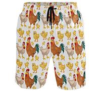 visesunny Fashion Funny Style Men's Beach Shorts Swim Trunks Quick Dry Casual Polyester Swim Shorts with Pockets S-XXL, Multi45, Large