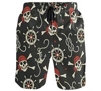 visesunny Fashion Funny Style Men's Beach Shorts Swim Trunks Quick Dry Casual Polyester Swim Shorts with Pockets S-XXL, #Multi, XL
