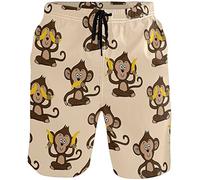 visesunny Fashion Funny Style Men's Beach Shorts Swim Trunks Quick Dry Casual Polyester Swim Shorts with Pockets S-XXL, Multi40, X-Large