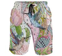 visesunny Fashion Funny Style Men's Beach Shorts Swim Trunks Quick Dry Casual Polyester Swim Shorts with Pockets S-XXL, Multi15, Large