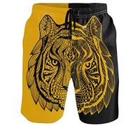 visesunny Fashion Funny Style Men's Beach Shorts Swim Trunks Quick Dry Casual Polyester Swim Shorts with Pockets S-XXL, Multi7, Small