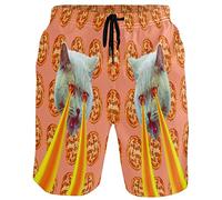 visesunny Fashion Men's Quick Dry Beach Short Summer Swim Trunks Sports Running Bathing Suits with Mesh Lining - Multicoloured - Small