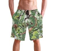 visesunny Fashion Men's Quick Dry Beach Short Summer Swim Trunks Sports Running Bathing Suits with Mesh Lining - Multicoloured - Small