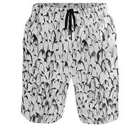 visesunny Hawaiian Men's Summer Beach Shorts Swim Trunks Sports Running Bathing Suits with Mesh Lining - Multicoloured - Large