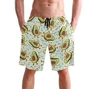 visesunny New Summer Men's Swim Trunks Quick Dry Bathing Suits Holiday Beach Short Casual Board Shorts, Tropical Fruit, X-Large