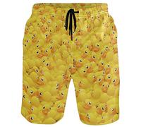 visesunny New Summer Men's Swim Trunks Quick Dry Bathing Suits Holiday Beach Short Casual Board Shorts, Duck, Large