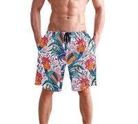 visesunny New Summer Men's Swim Trunks Swimsuit Casual Athletic Beach Board Shorts Quick Dry Bathing Suits Swimwear for Adults Boys - Multicoloured - Medium