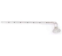 Vishaka Arts Pure Silver Flute Bansuri for Laddu Gopal, Krishna, Thakur ji, Kanha, Janmashtami Puja, Mandir, Temple