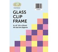 VISHCHIT 1 X Clip Frame Glass Front Frameless Clip Frames Wall Mounted Picture Photo Poster Certificate Frame Portrait & Landscape For Home School & Office (Glass, 6x8 Inch (15x20cm))
