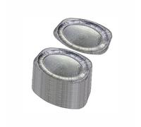 VISHCHIT 14 Inch Small Aluminum Foil Platter - Disposable Serving Tray for Parties, BBQs, Catering & Events - Large Oval Tin Foil Plates for Food Presentation and Storage, Oven & Microwave Safe (30)