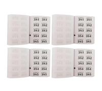 VISHCHIT 4 Books x WHITE Cloakroom and Raffle Tickets Books 1-1000 Tombola Draw Security Numbered Charity Events Prize Draw Lucky Draw