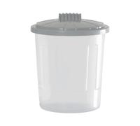 VISHCHIT 8L Clear Large Plastic Bin Fun Bin Storage Box For Toys Dustbin With Twist Lock Grey Lid Desktop Bin Trash Can Paper Bin Kitchen Storage Bin For Home Office School (8L) Pack of 1