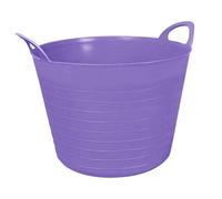 VISHCHIT Polyethylene Flexi Tubs with Handles Purple - (Large/Medium/Small) Multi-Purpose Flexible Storage Container Buckets - MADE IN UK (26L - SMALL)