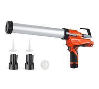 VISHIGH Cordless Caulk Gun with 2 Batteries 12V, 10oz/300ml~20oz/600ml, Anti-drip, Stepless Speed Control, 2-in 1 Portable