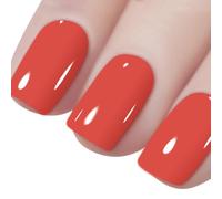 Vishine 16ML Gel Nail Polish 1Pcs OrangeRed Color Gel Polish Long-Lasting Nails Gel Soak Off Fall Gel Nail Polish Nail Art Manicure Salon at Home, 0.54OZ L013