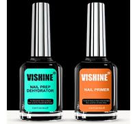 Vishine 16ml Gel Nail Polish Primer, Acid Free Natural Nail Prep Dehydrate & Bond Primer, Nail Bond, Air Dry Superior Bonding Primer for Acrylic Powder Nail Supplies Set