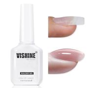 Vishine Builder Gel, 8-in-1 Lilac Pink Gel Polish Rubber Base Gel Polish For Nail Thickening, LED Nail Lamp Cured Nails Strengthener Extension Color Base in A Bottle E056