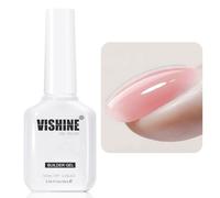Vishine Builder Gel For Nails, 8-in-1 Jelly Rosy Pink Nail Builder Strengthener Gel Jelly Extension Thickening Base gel In A Bottle E052